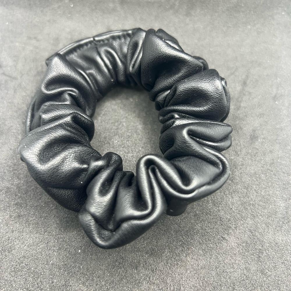 Faux Leather Scrunchie